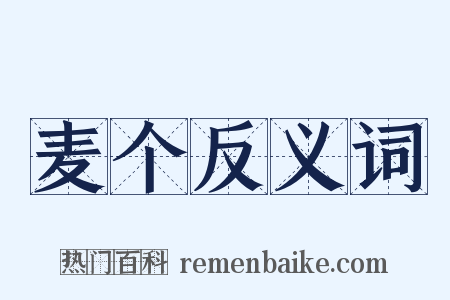 麦个反义词是什么意思的图片